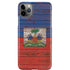 Haiti Flag Dark Wood iPhone Cases